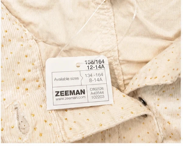 Witte Zeeman rok maat 12-14 jaar – gouden knoppen + details – super staat – photo 2